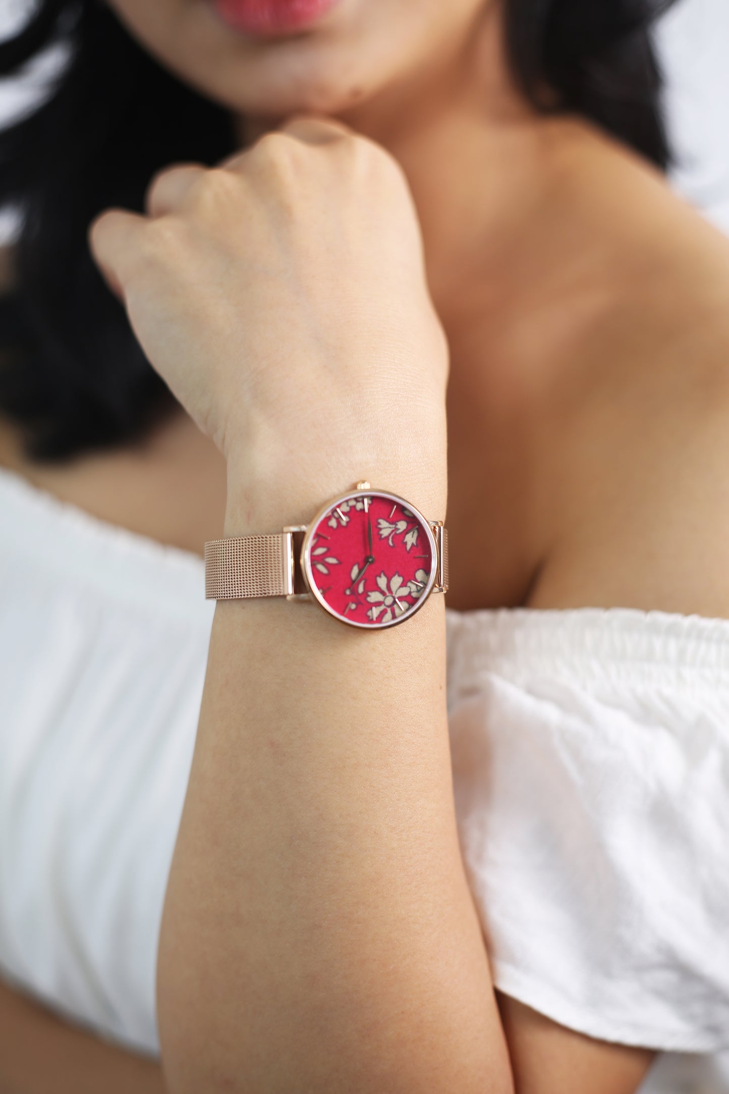 Fabric Watch - Liberty Capel Red