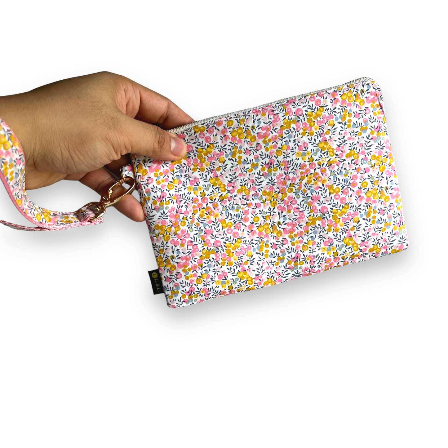 Wristlet Zip Pouch - Liberty Wiltshire Bud Pink