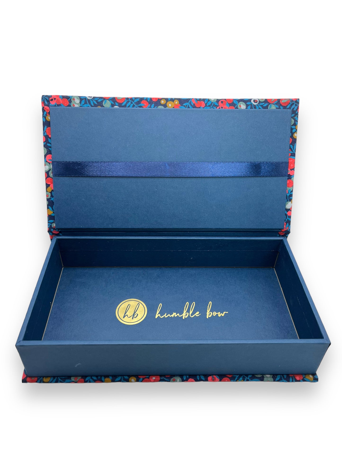 Fabric Wrapped Box - Liberty Wiltshire Navy