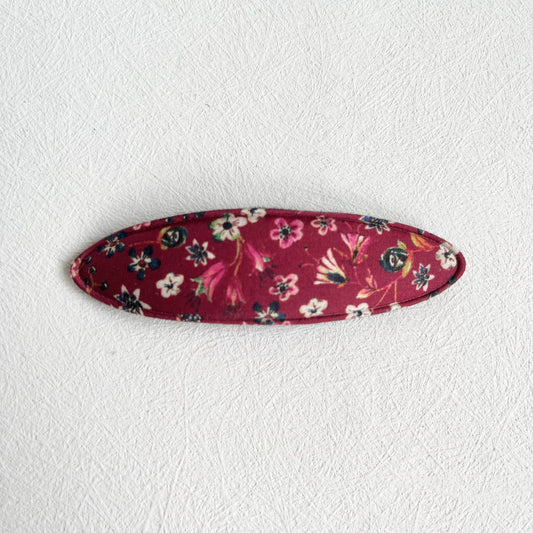 Large Snap Hair Clip - Liberty Donna Maroon