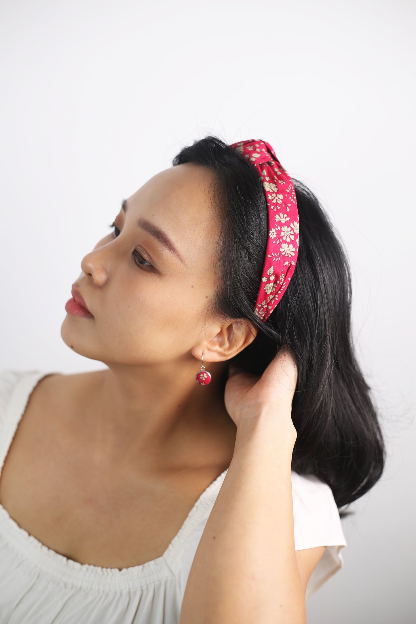 Knotted Hairband - Liberty Capel Red