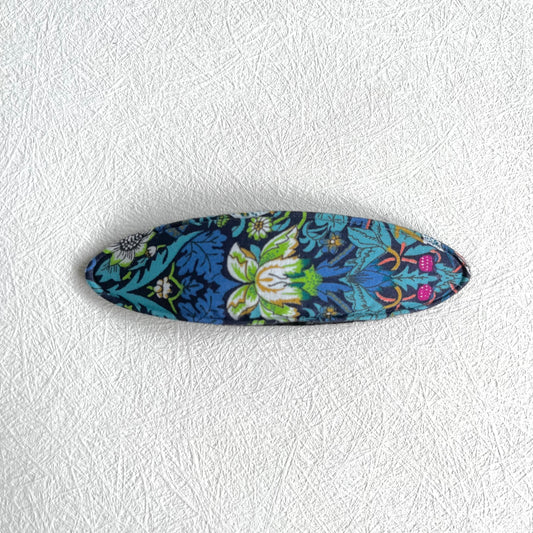 Large Snap Hair Clip - Liberty Strawberry Thief Green